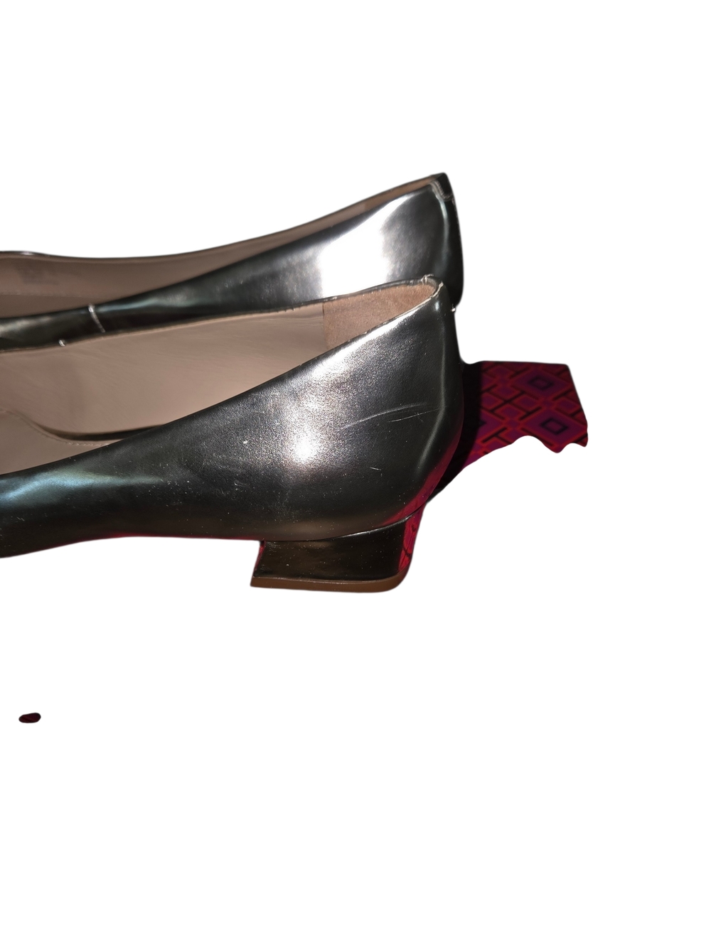 Tory Burch Gigi Mettalic Block Heel sz 9.5 - Picture 5 of 8